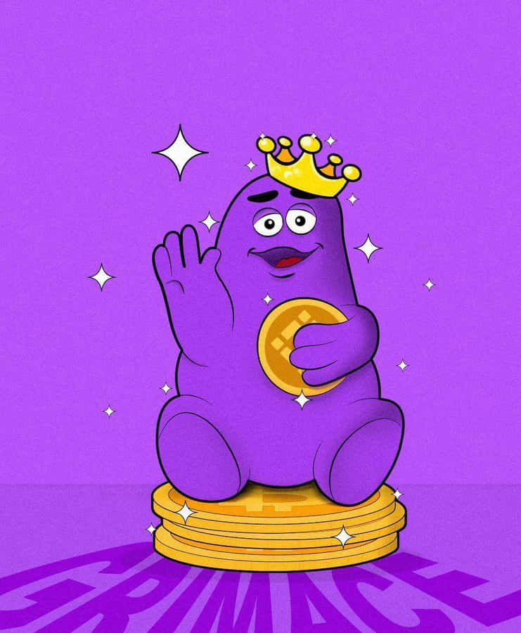 Purple Character Royalty Illustration Wallpaper