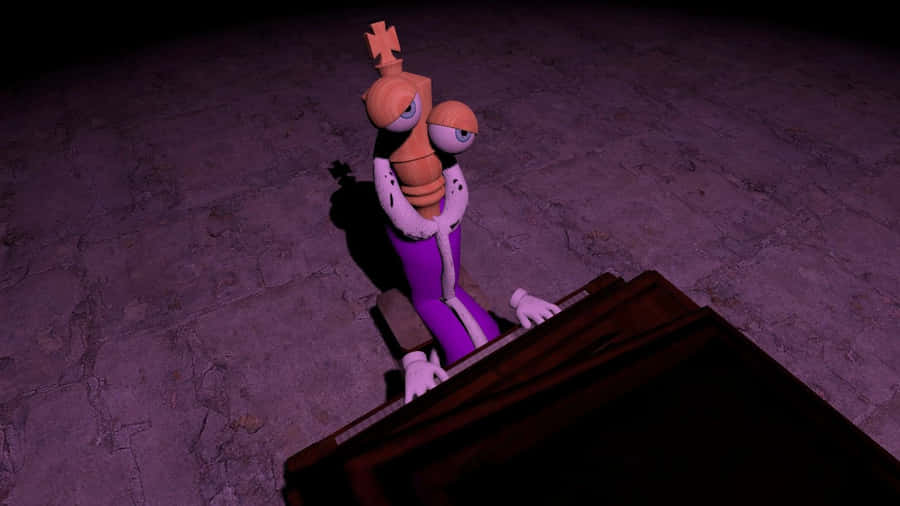 Purple Crowned Character Nighttime Wallpaper