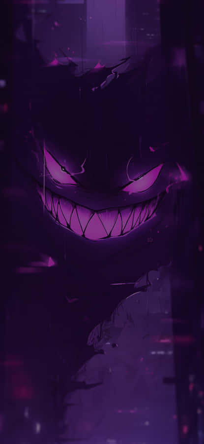Purple Ghostly Grini Phone Wallpaper Wallpaper