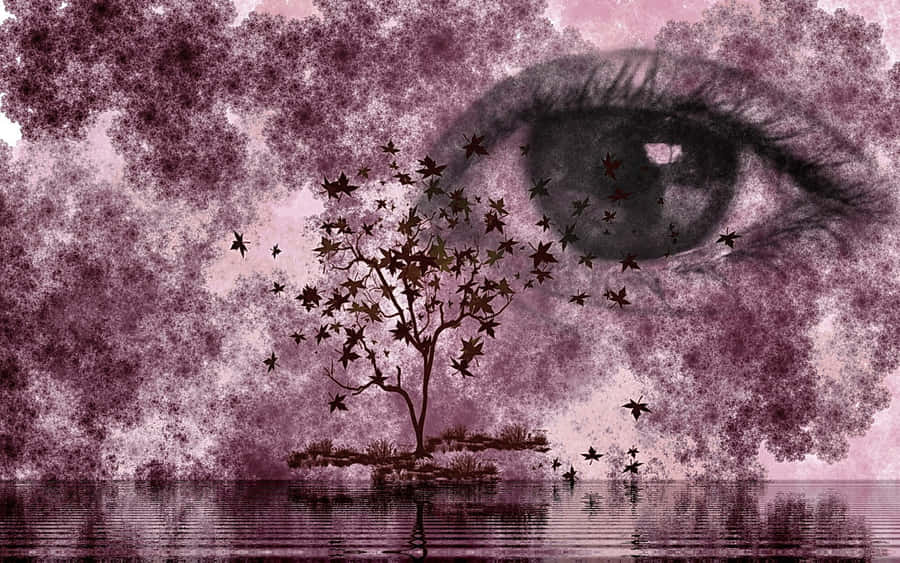 Purple Gothic Eye Wallpaper