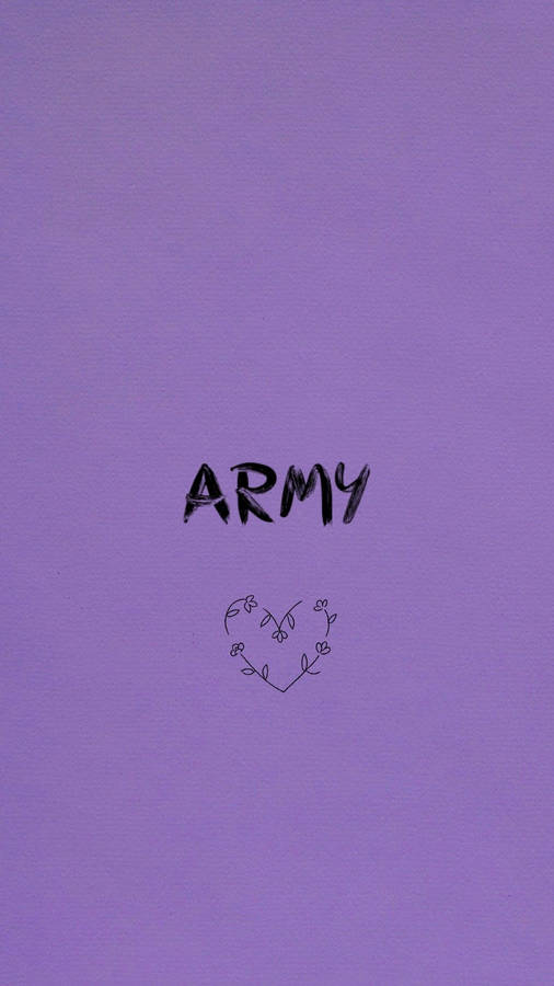 Purple Heart Bts Army Girl Wallpaper