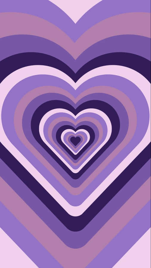 Purple Heart Concentric Abstract Wallpaper