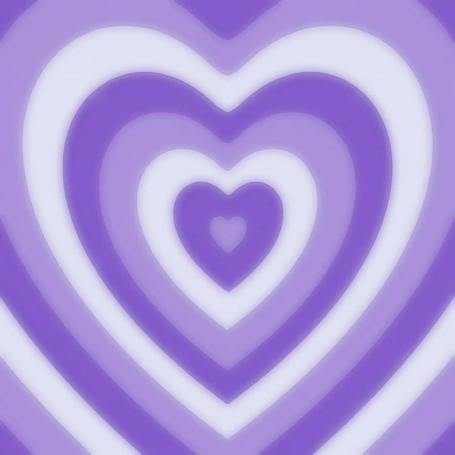 Purple Heart Concentric Pattern Wallpaper