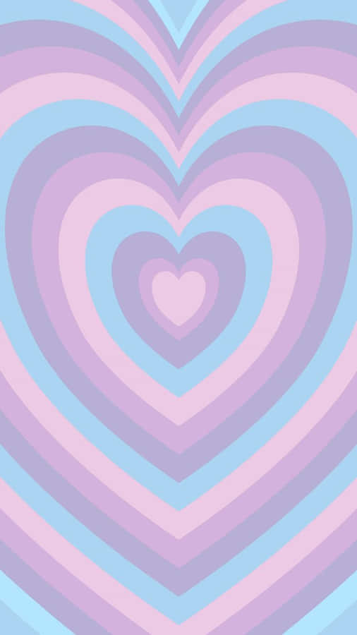 Purple Heart Pattern Background Wallpaper