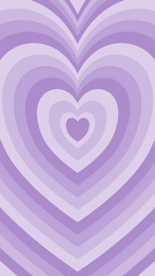 Purple Heart Pattern Wallpaper