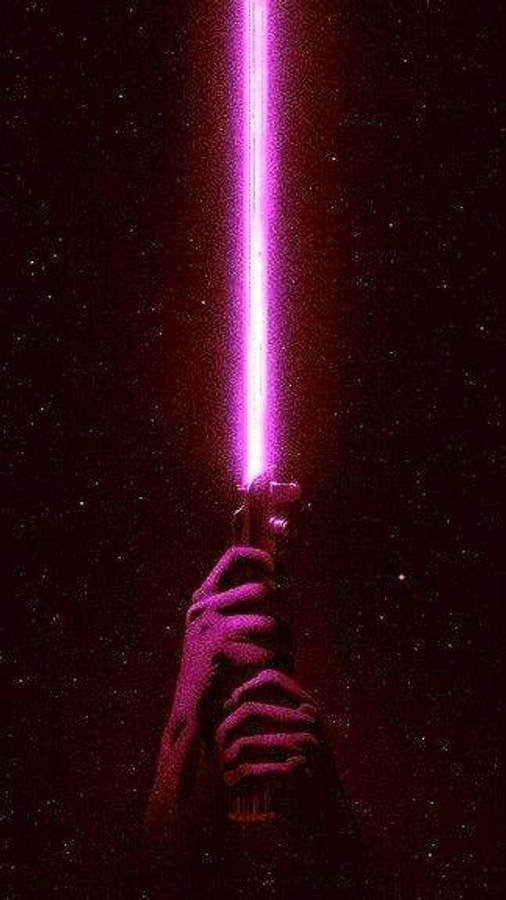 Purple Lightsaber Galaxy Wallpaper