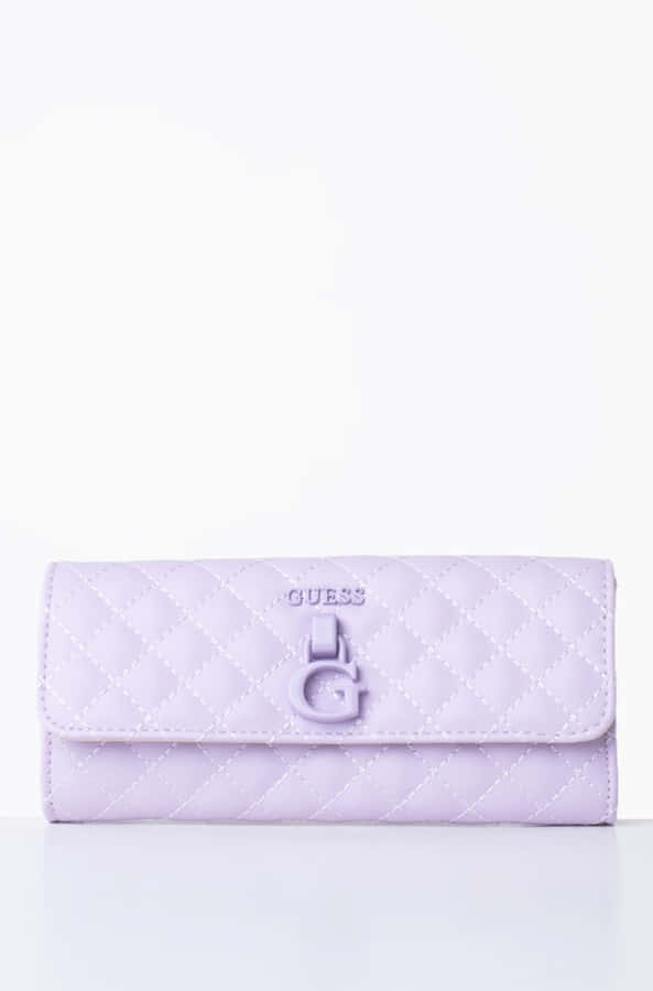 Purple Quilted Guess Wallet Wallpaper