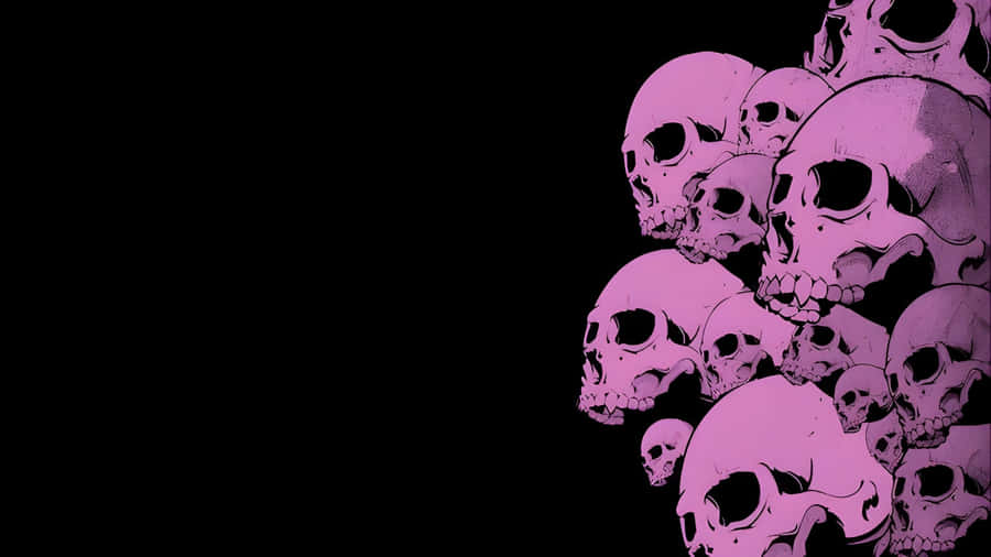 Purple Skull Cluster Wallpaper