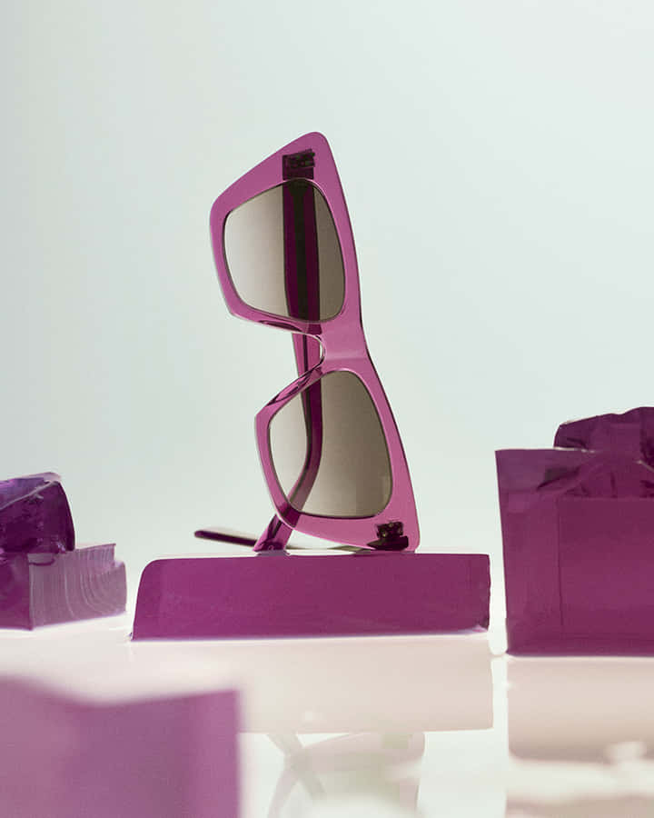Purple Sunglasses Still Life Wallpaper