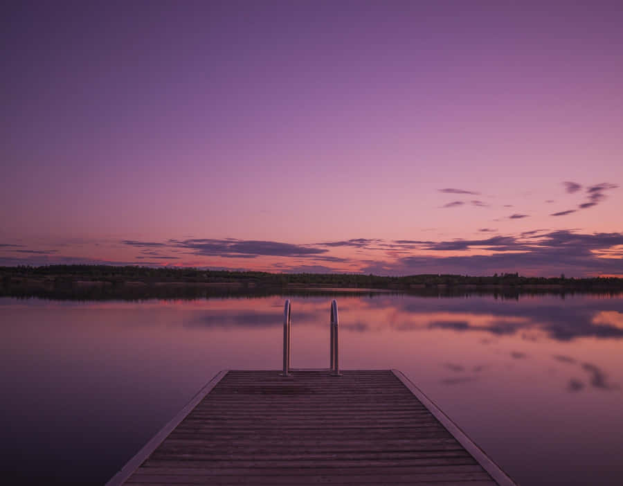 Purple Sunset Landscape Wallpaper