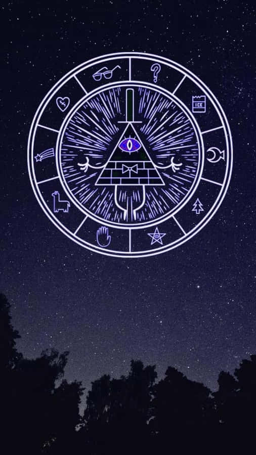 Purple Symbol Bill Cipher Wallpaper