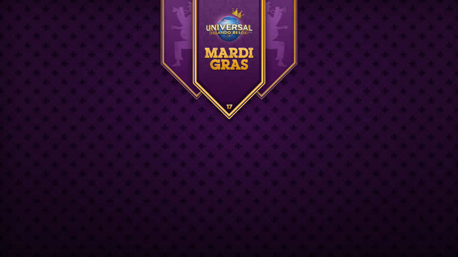 Purple Universal Mardi Gras Poster Background Wallpaper