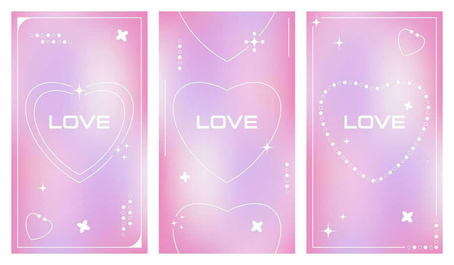 Purple Y2 K Love Backgrounds Wallpaper