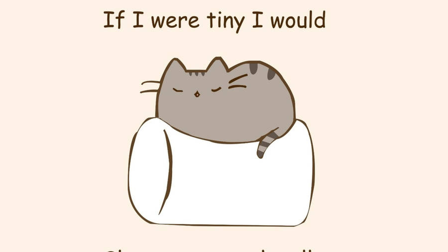 Pusheen On Marshmallow Wallpaper