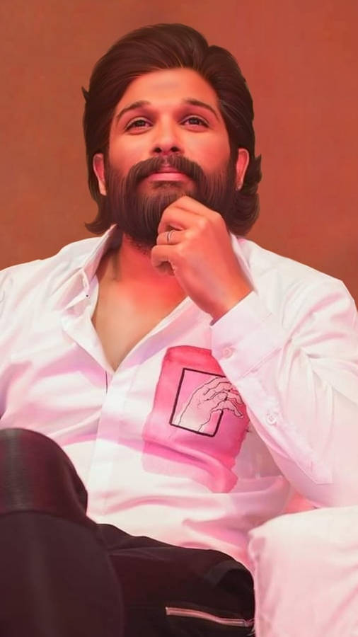 Pushpa Digital Drawing Wallpaper