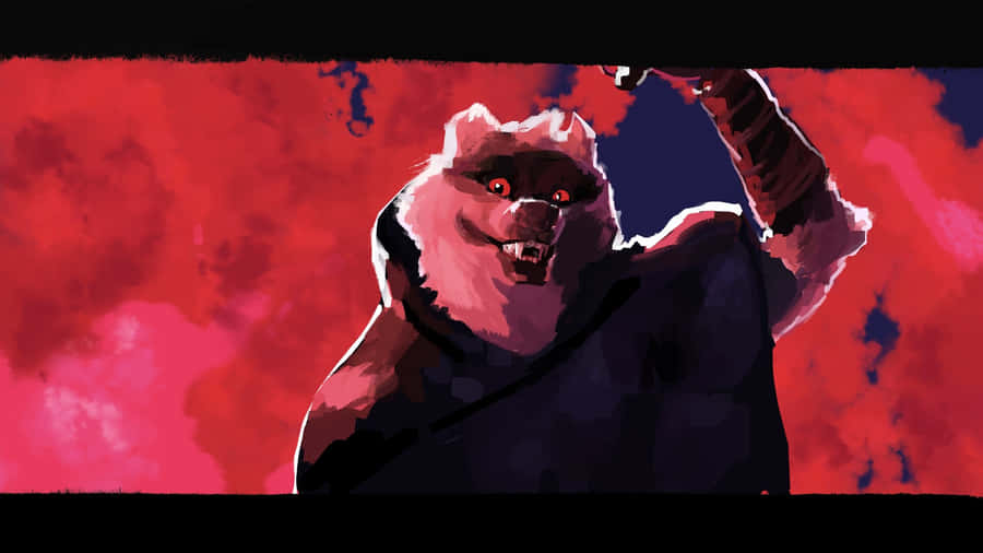 Pussin Boots Red Background Artwork Wallpaper