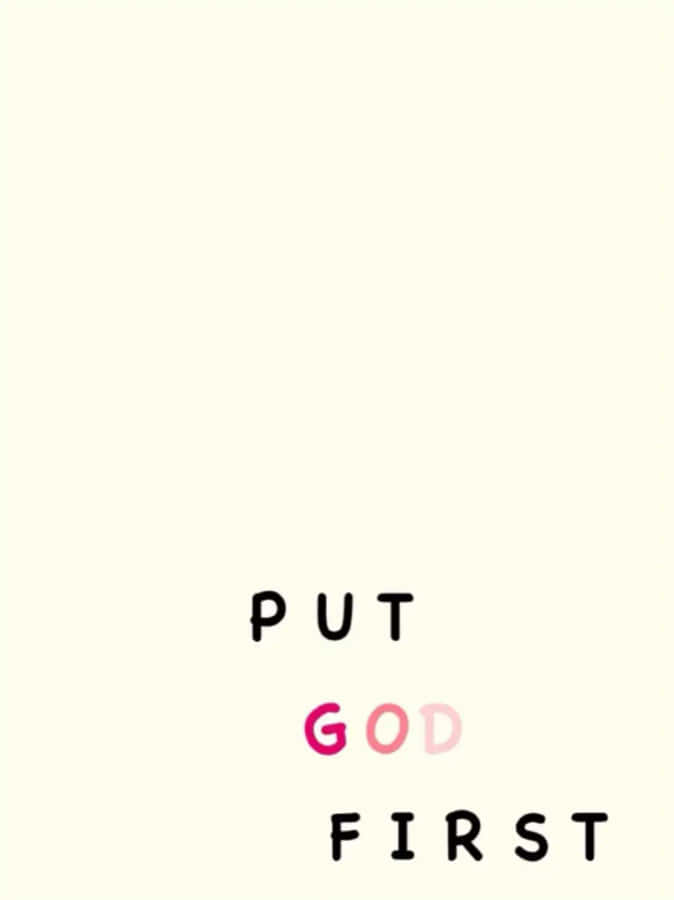 Put God First Inspirational Quote Wallpaper