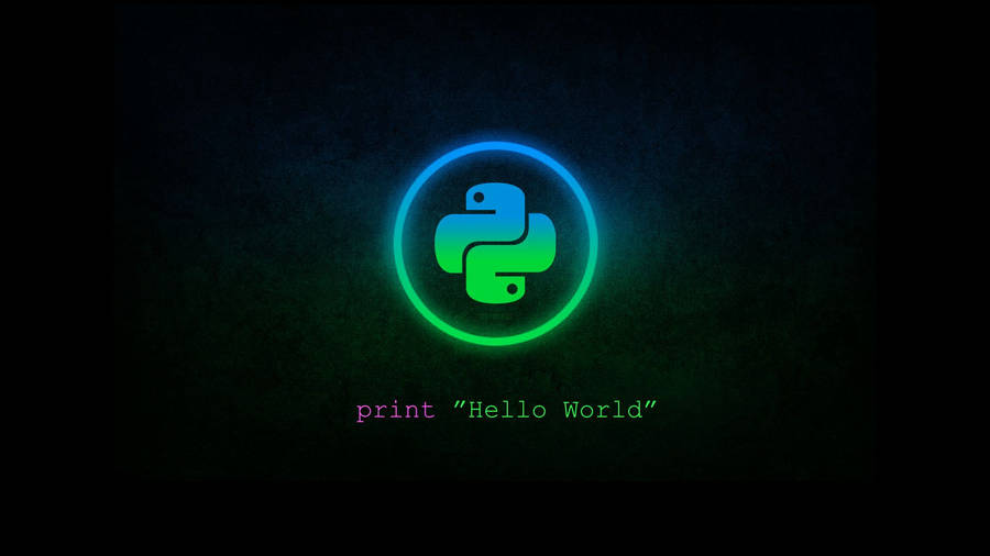 Python Hello World Coding Wallpaper