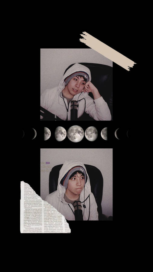 Quackity With Moon Art Wallpaper