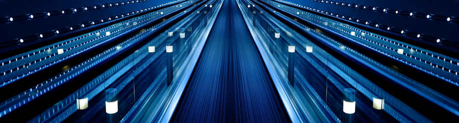 Quantitative Lights On Road Wallpaper