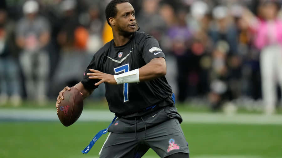 Quarterback Geno Smith Action Shot Wallpaper