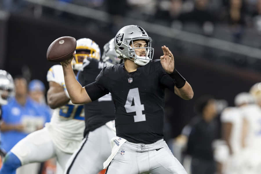 Quarterback Throwing Football Game Wallpaper