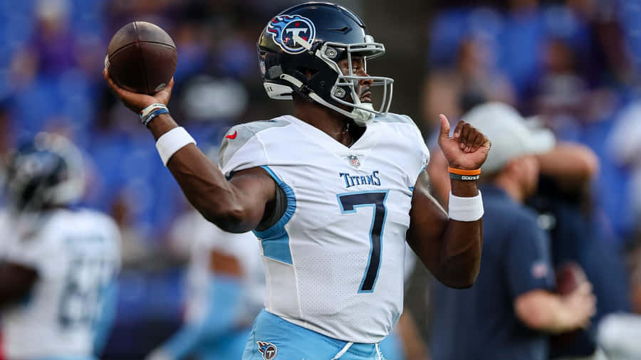 Quarterback Throwing Football Game Wallpaper