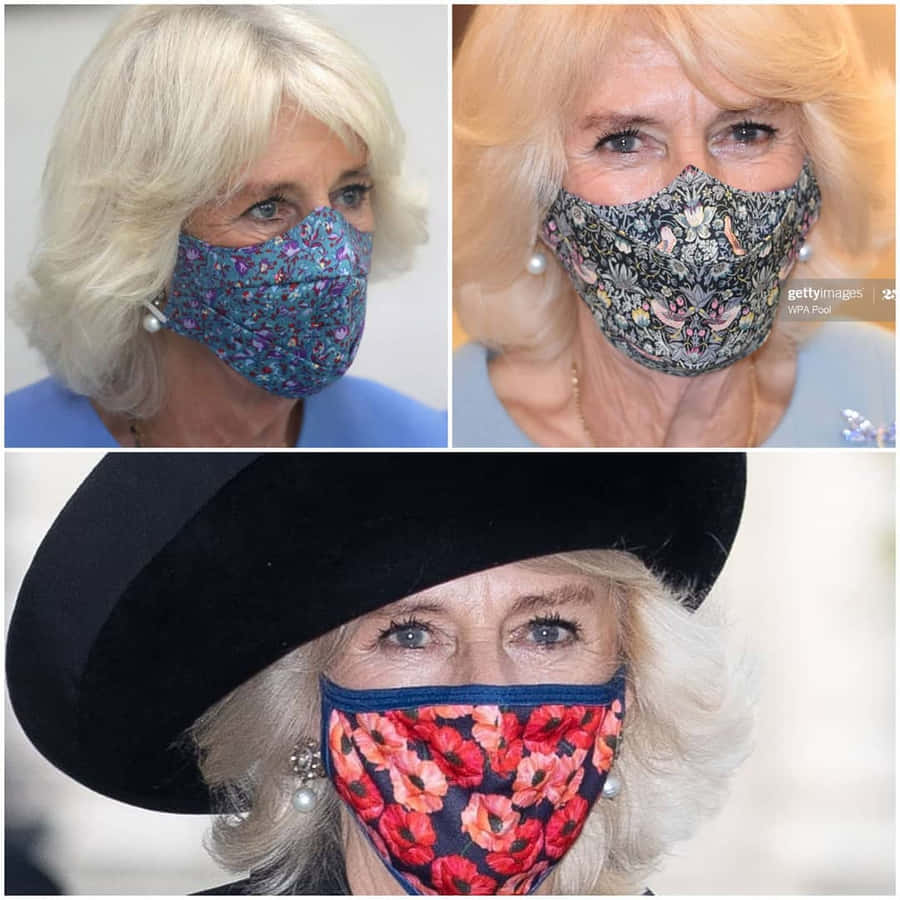 Queen Camilla Mask Designs Wallpaper
