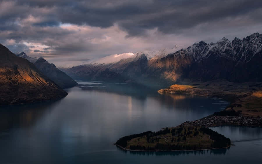 Queenstown Lake Wakatipu Dusk Wallpaper
