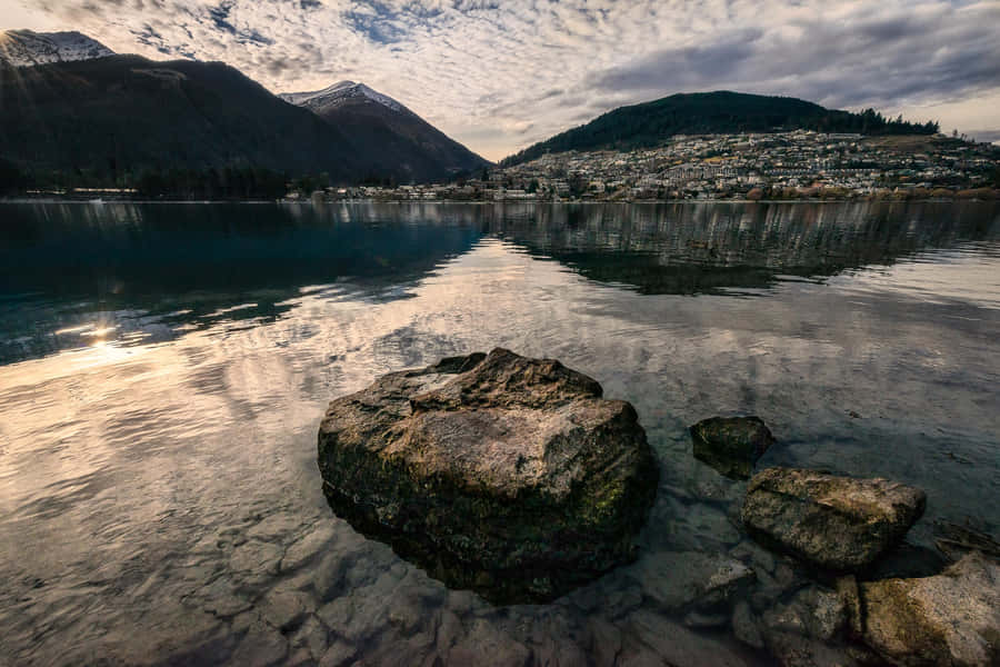Queenstown Lake Wakatipu Dusk Wallpaper