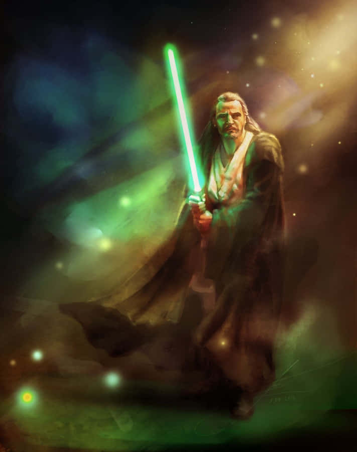 Qui-gon Jinn - Jedi Master And Mentor Wallpaper