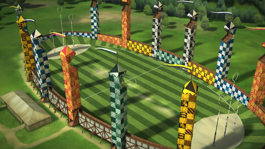 Quidditch Match On The Hogwarts Pitch Wallpaper