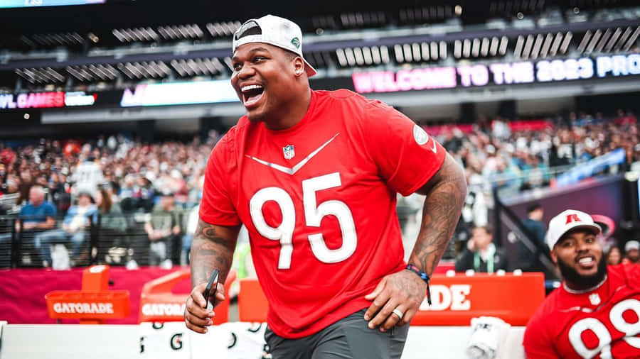 Quinnen Williams Pro Bowl Celebration Wallpaper