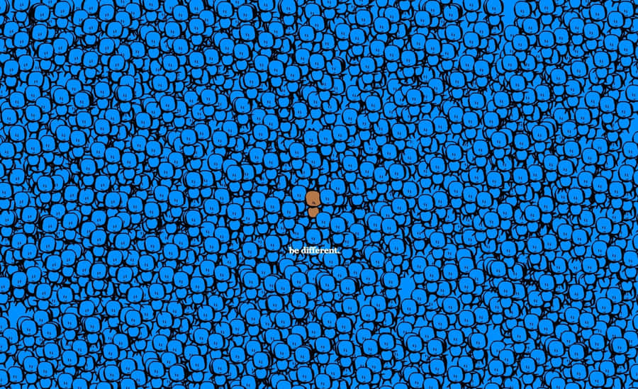 Quote Art With Several Tiny Cartoons Wallpaper