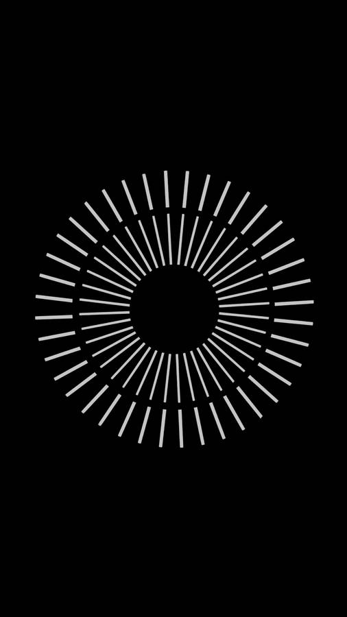 Radial Lines Pure Black Hd Phone Screen Wallpaper