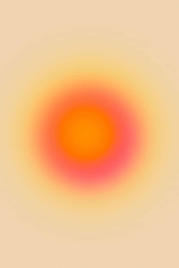 Radial Orange Aura Color Wallpaper