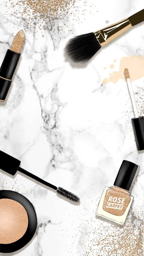 Radiant Eyes And Glamorous Lips Wallpaper