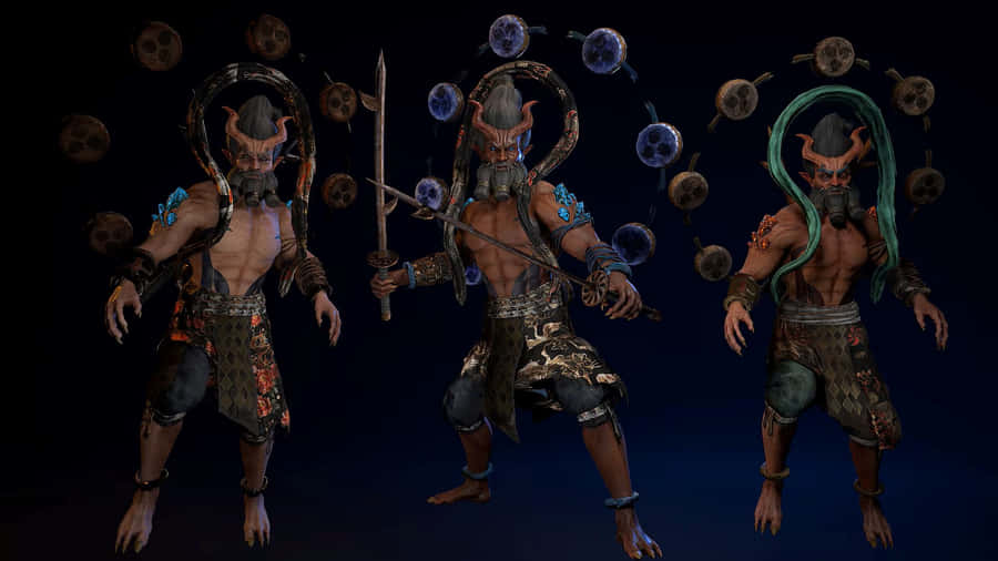 Raijin Mythical Thunder God Wallpaper