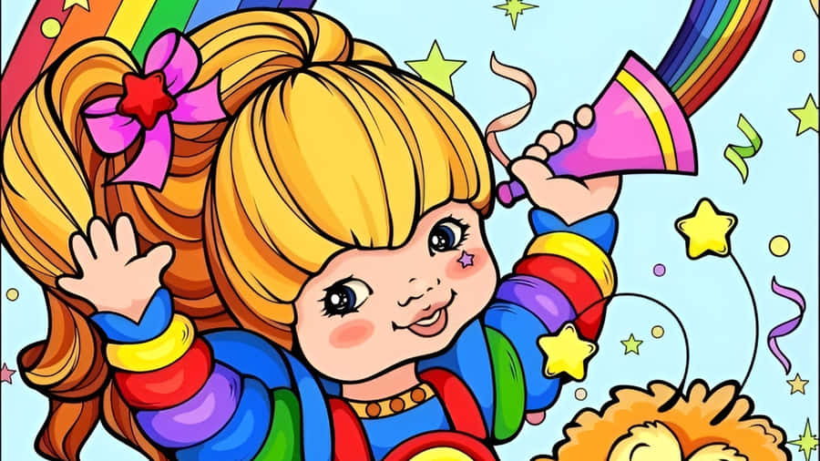 Rainbow Brite With Colorful Outfit Wallpaper