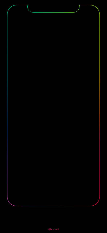Rainbow Outline Iphone Screen Wallpaper