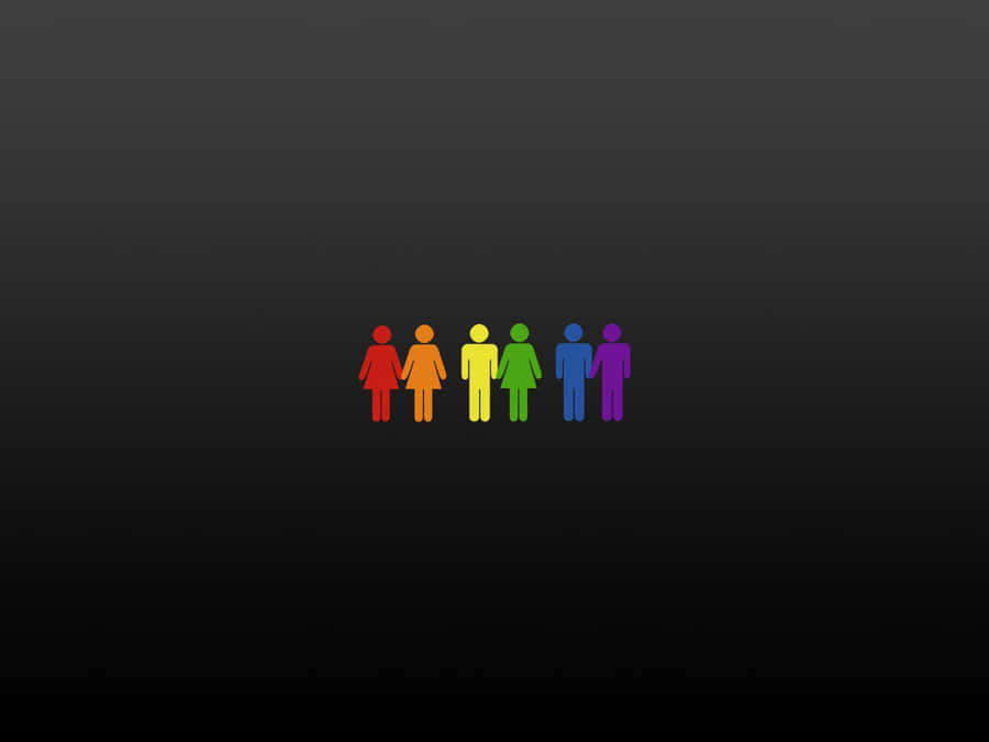 Rainbow People Pride Desktop Wallpaper