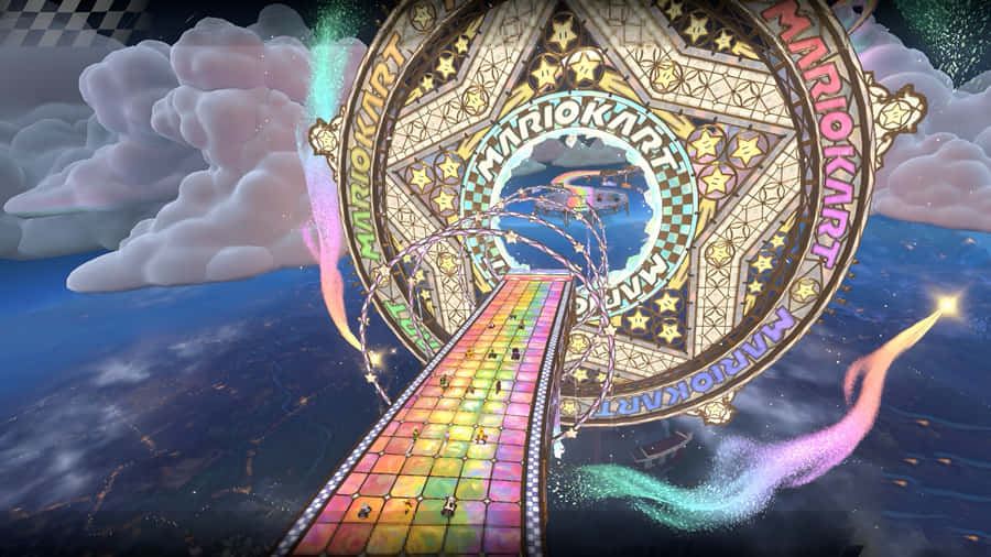 Rainbow Road Mario Kart Track Wallpaper
