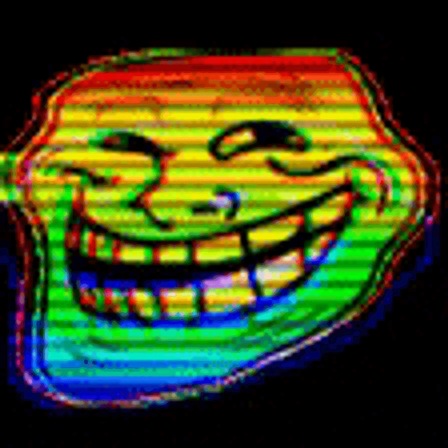 Rainbow Troll Face Gif Wallpaper