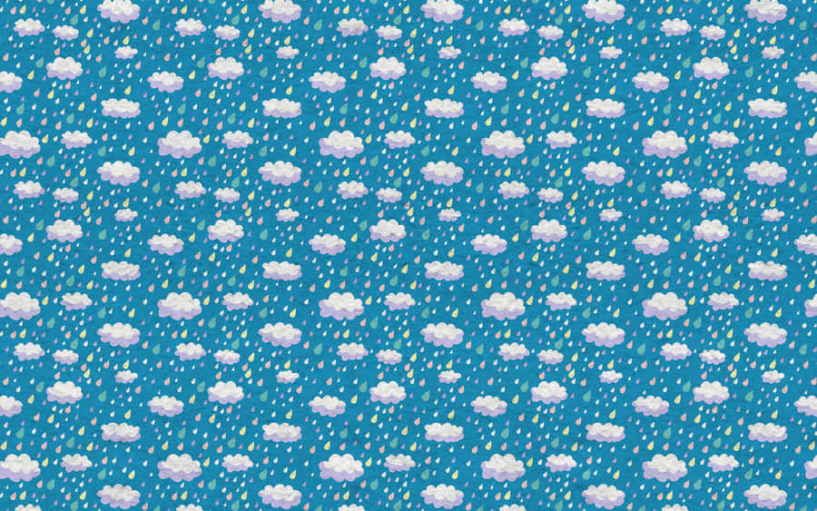 Rainy Clouds Pattern Background Wallpaper