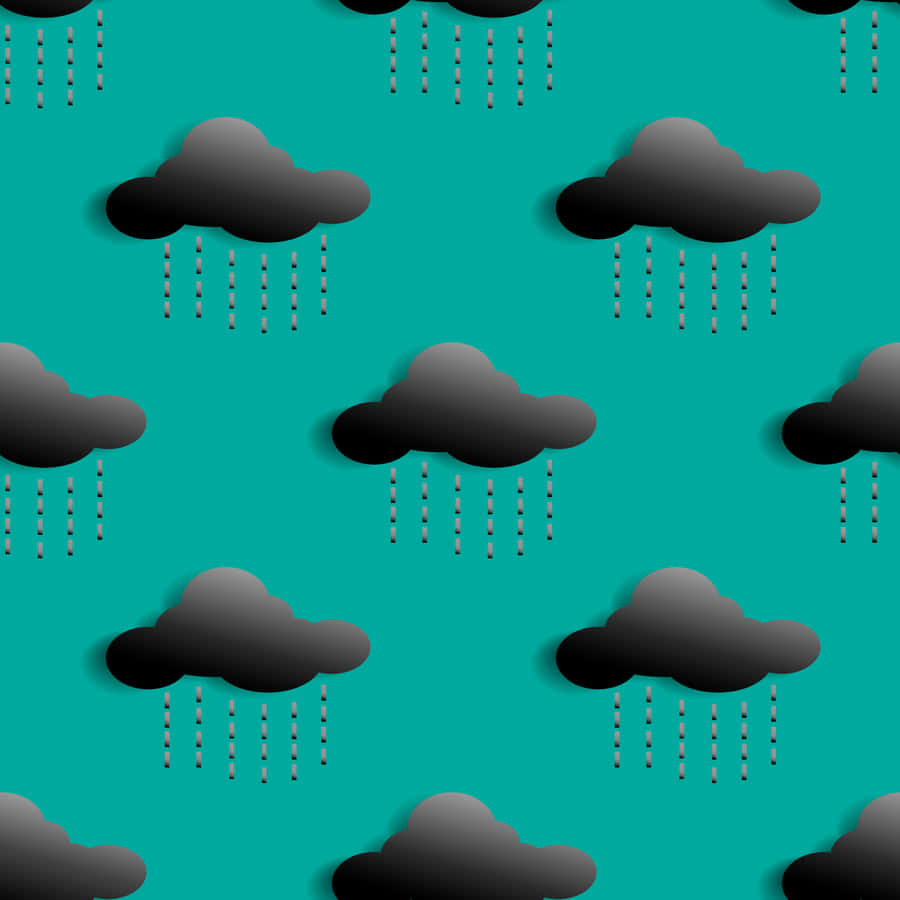 Rainy Clouds Pattern Background Wallpaper