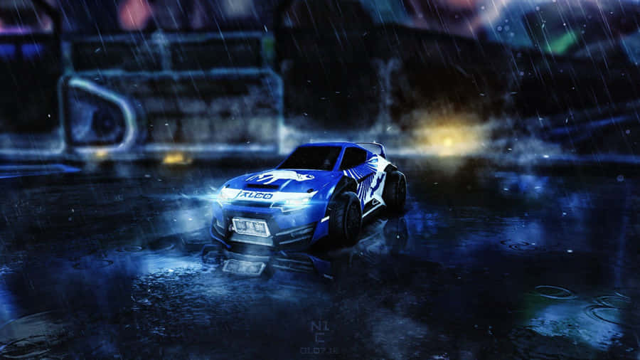 Rainy Edit Rocket League 4k Wallpaper