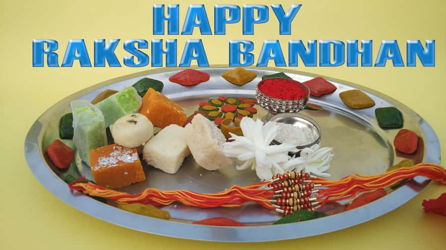 Raksha Bandhan Celebration Plate Wallpaper
