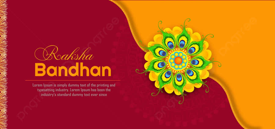 Raksha Bandhan Festival Greeting Design Wallpaper