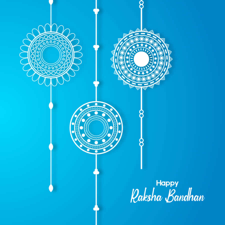 Raksha Bandhan Festival Greeting Design Wallpaper