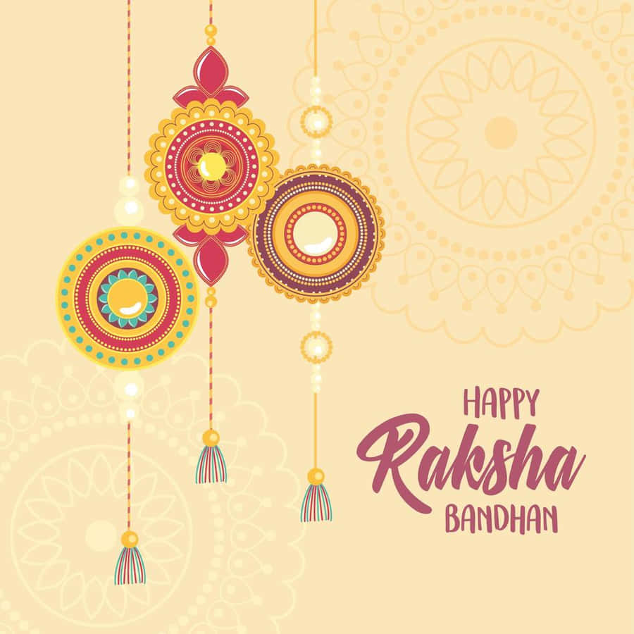 Raksha Bandhan Festival Greeting Design Wallpaper